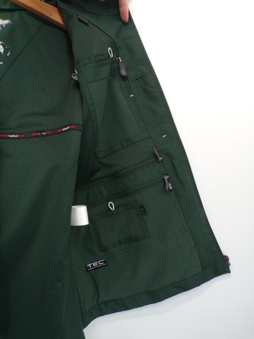 ScotteVest Women’s L Vest Green TEC Travel Utility Pockets Full Zip Lightweight - Picture 3 of 12